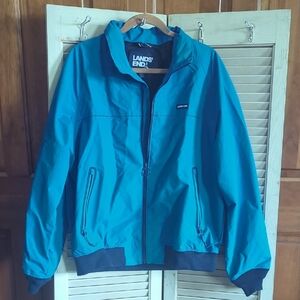 Lands' End Turquoise Windbreaker